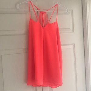 Express Hot Pink Strappy Back Tank